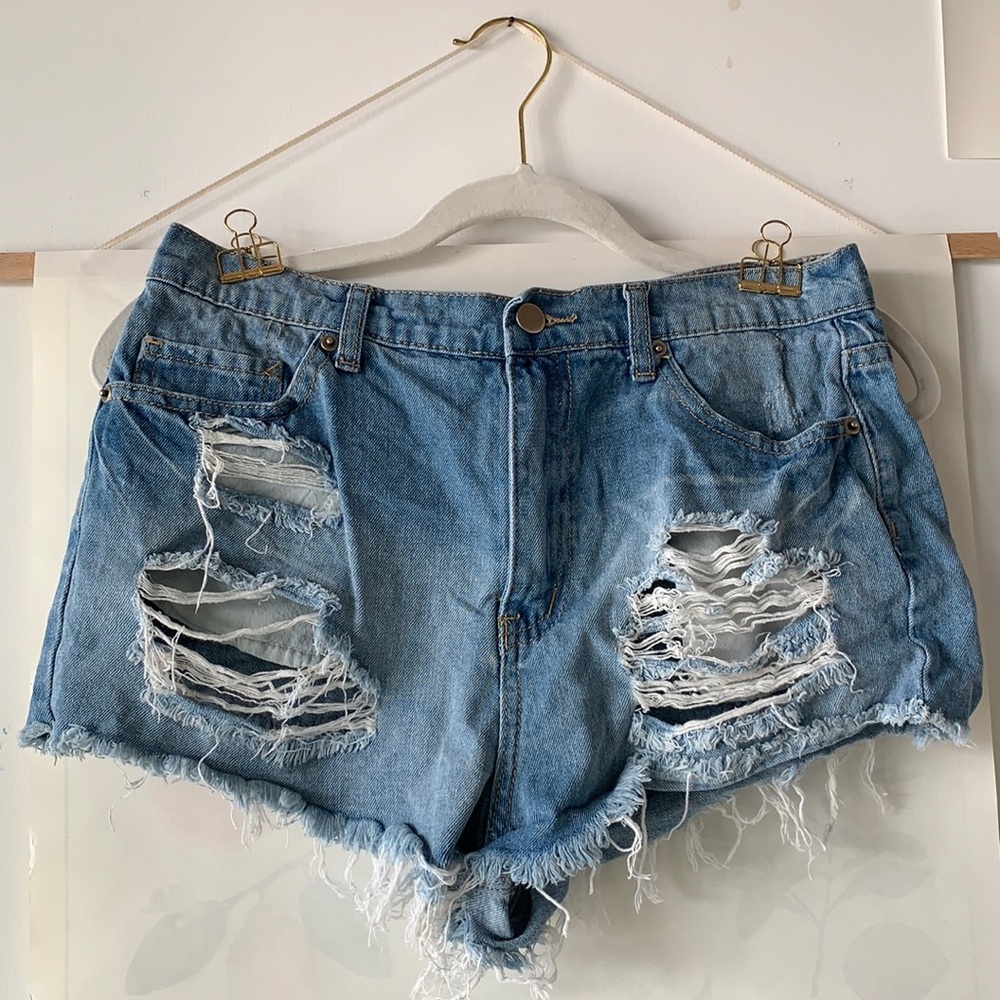Denim shorts